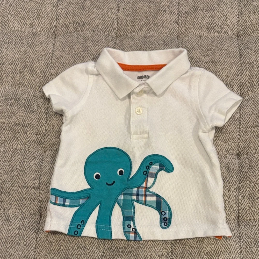 Gymboree octopus polo size 0-3 mths